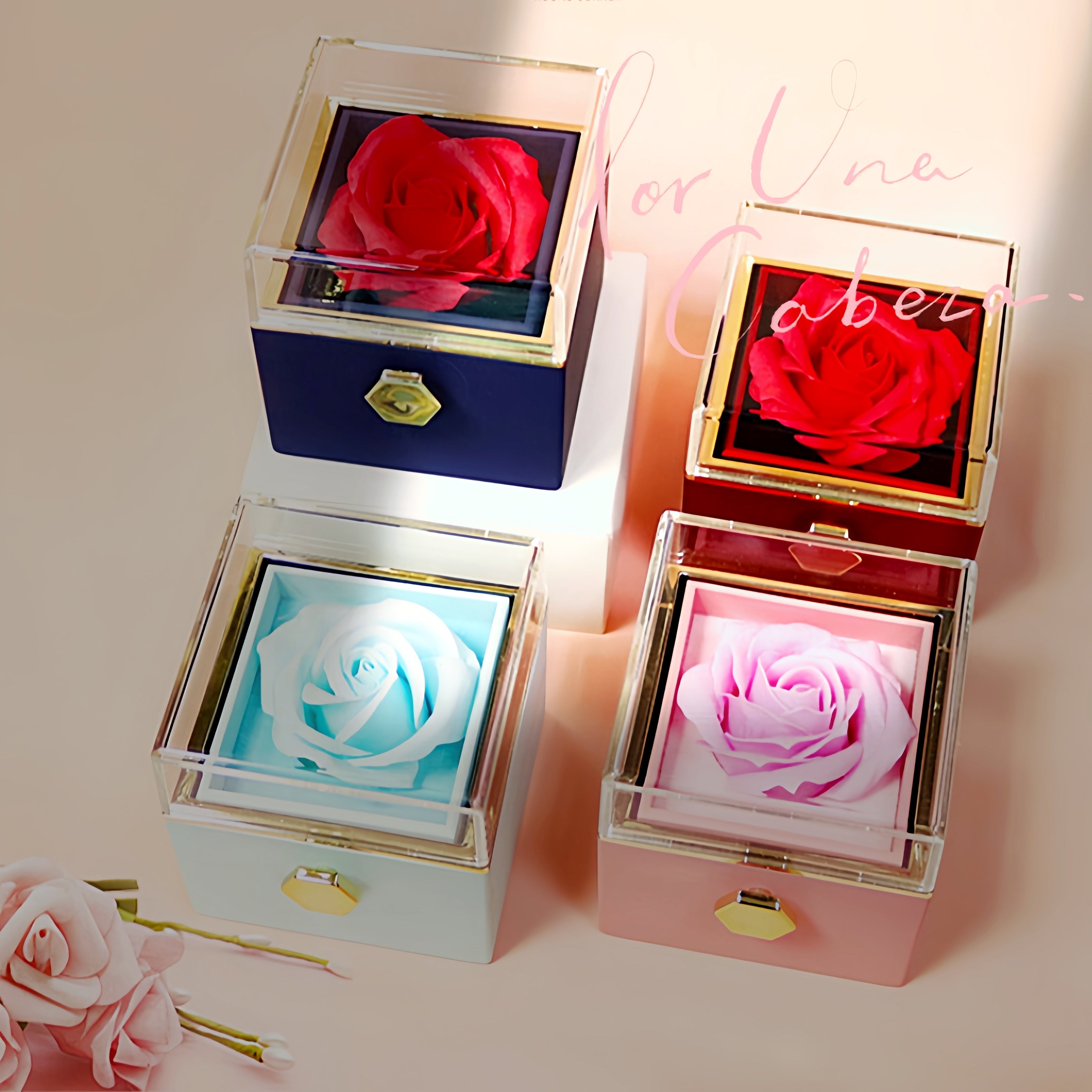 Rotating Soap Flower Rose Gift Box - Perfect Valentine's Gift - WEVOR