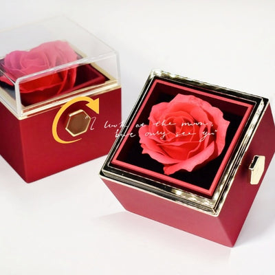 Creative Jewelry Packaging with Rotating Rose Design - WEVOR